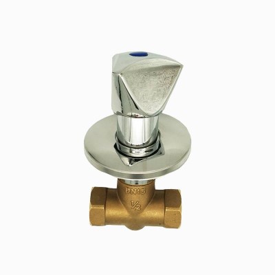 1/2",3/4" Concealed Stop Valve With Tricom Handle