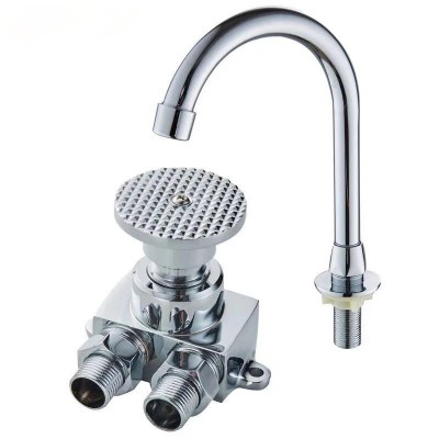 Foot operated faucet pedal control faucet