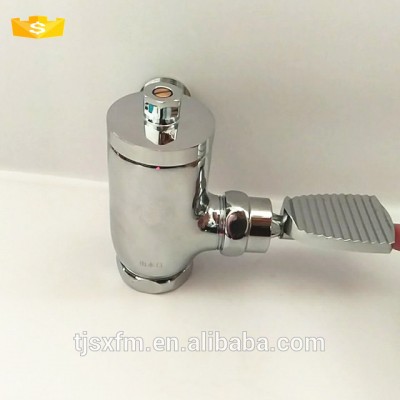 Brass Chrome Manual Toilet Brass Foot Pedal toilet Flush Valve