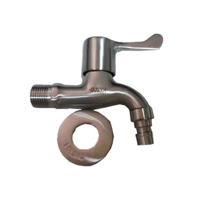 Water Faucet SUS 304 Washing Machine SInk Basin Cold Water Tap with Single Spout Tail Handle