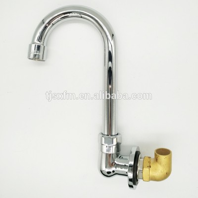 NPT selling in The America Sanitary Kitchen Faucet Deck Spout Commercial knee valve foot valve  water  Faucet