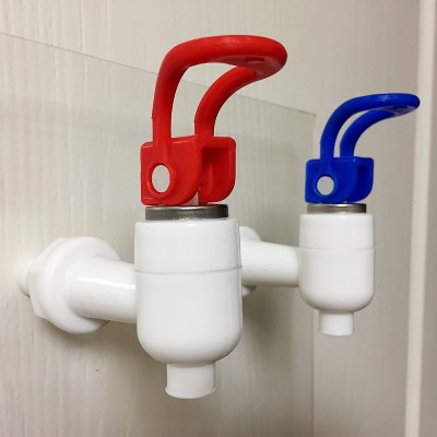 Filipino hot sell White Red Push Type Plastic Replacement Water Dispenser Tap Faucet