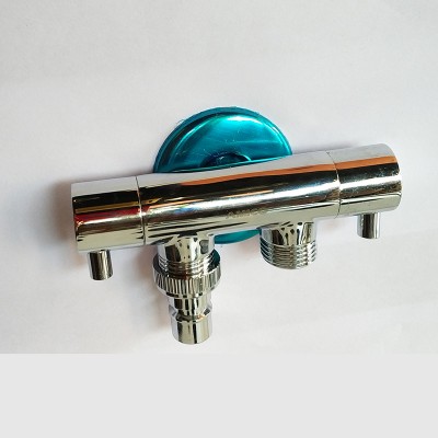 wall mounted brass chrome dual lever angle valve diverter with half turn two outlet bracket for toilet handle shower bidet